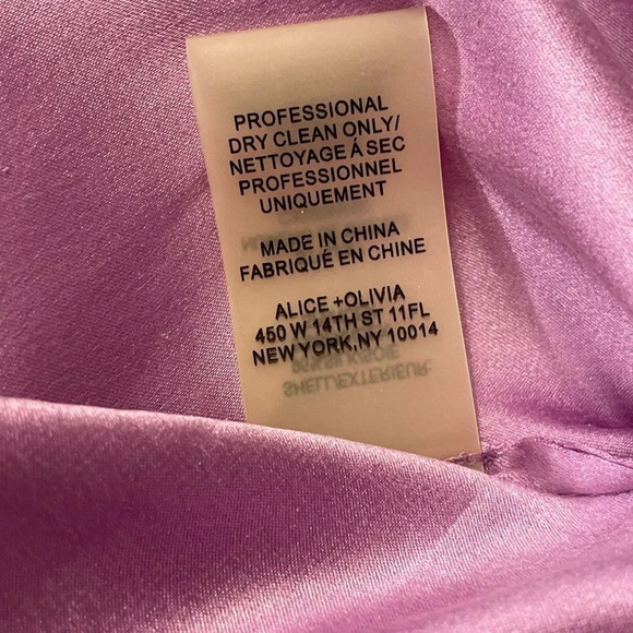 ALICE + OLIVIA Bateau Neckline Silk Blouse in Lavender - Picture 10 of 10